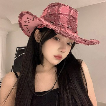 恩茴-辣妹牛仔復古街頭網紅風戶外騎士帽百搭防曬遮陽帽女大