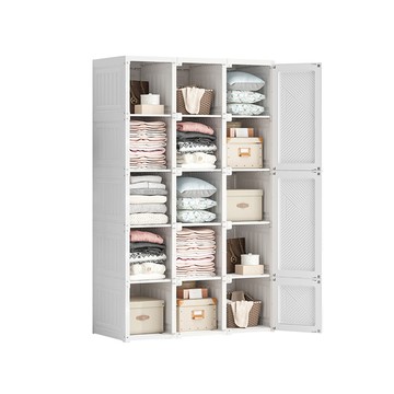 hoi! 【ANTBOX 螞蟻盒子】免安裝折疊式衣櫃15格