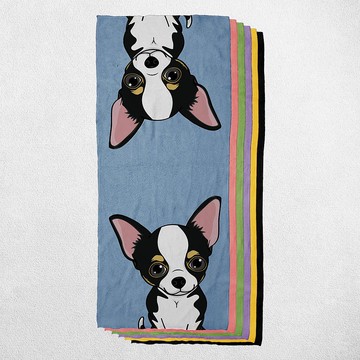 短毛吉娃娃 4毛色 寵物犬貓圖樣 毛巾/方巾/運動毛巾 多圖樣可選