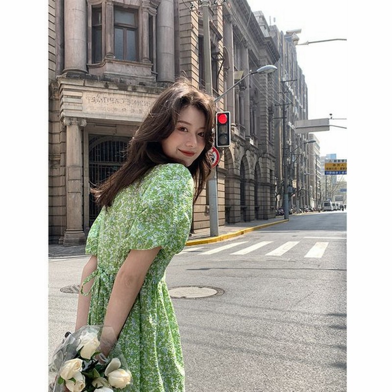 レディース 韓国ファッション ワンピース 花柄 優しい 美しい Sl T 通販 Lineポイント最大0 5 Get Lineショッピング
