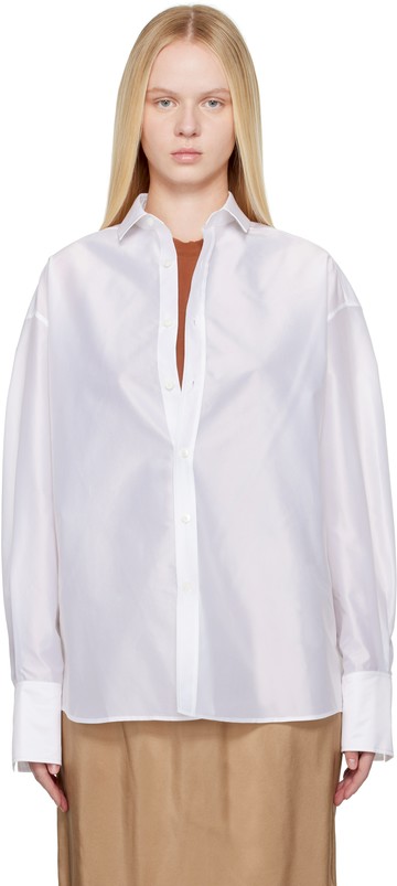 Carven 白色 Sheer Taffeta 衬衫
