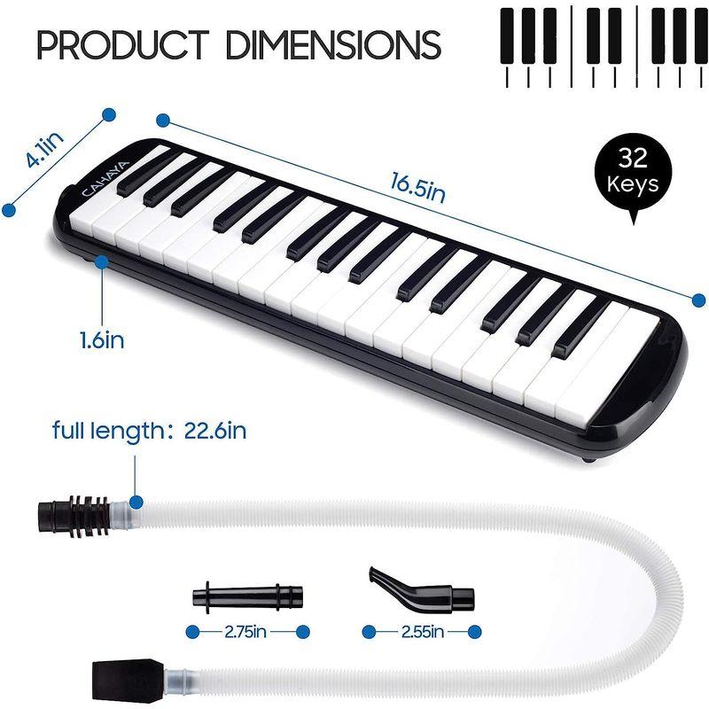 CAHAYA Melodica 鍵盤ハーモニカ 32鍵 FDA認証取得 最新2Way仕様 立奏卓奏 手提げ 肩掛け メロディー ピアノ 32