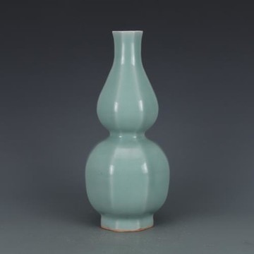 宋龍泉窯梅子青釉葫蘆瓶仿古瓷器花瓶