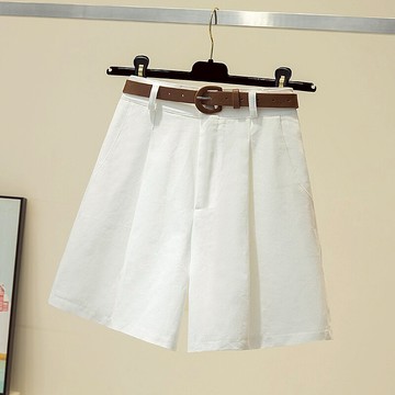 西裝短褲女春夏新款韓版高腰顯瘦寬松直筒闊腿中褲休閑五分褲