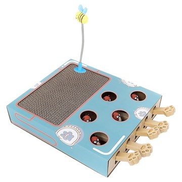 寵物夢工廠 打地鼠貓抓板  1個  36 x 26 x 6cm  混和顏色