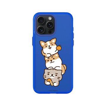 iPhone 15 Pro Max Clear 激光藍 - 柴語錄 Shiba Says - 超不穩的疊疊樂