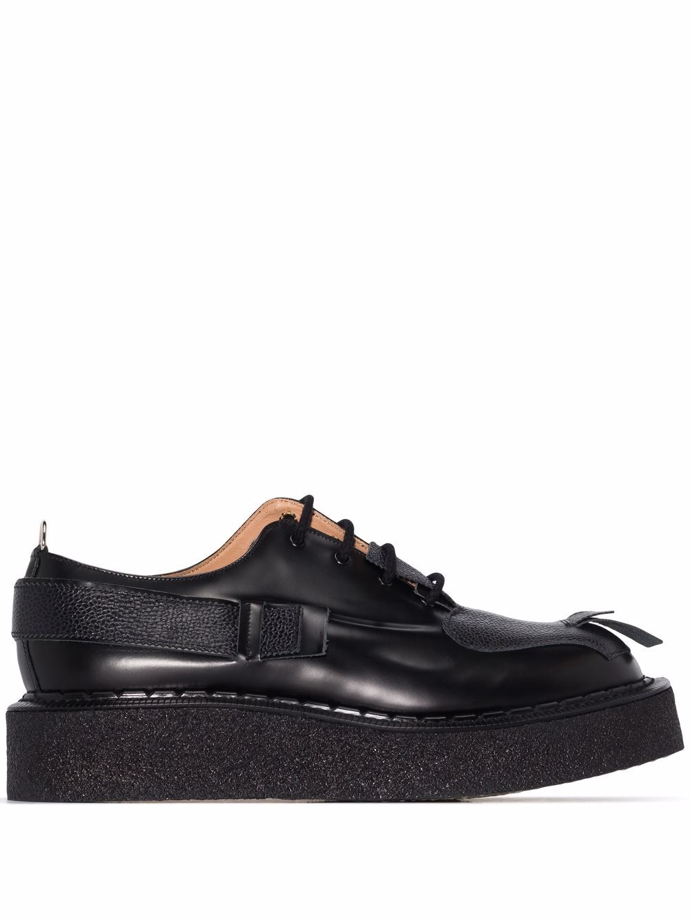 Comme Des Garcons Homme Plus x George Cox x John Moore Ghillies shoes men LeatherRubber Leather 7 Black Farfetch LINE