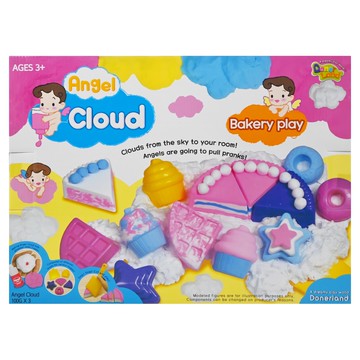 Donerland 天使雲朵黏土 蛋糕遊戲組 柔軟好塑型 安全無毒  1.2kg  1盒