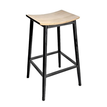 JP Kagu 台灣製日式風曲木面高腳椅-原木色