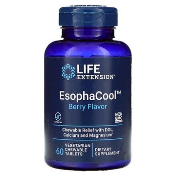 Life Extension, EsophaCool，漿果味，60 片素食咀嚼片