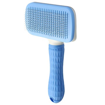 AHOYE 方頭滑順寵物毛針梳  藍色  1支