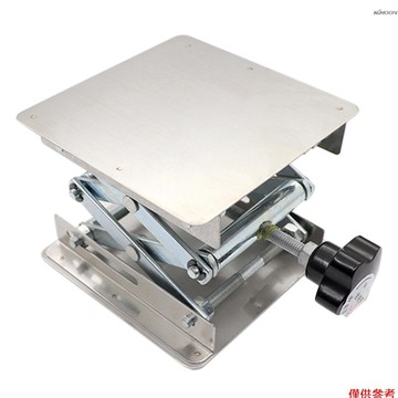 小型不鏽鋼升降臺 可移動便攜式手動升降定位器 實驗/焊機助手工具