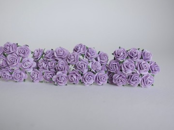 紙花，中心裝飾品，DIY，100 件，尺寸 1.5 厘米，淡紫色。