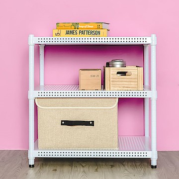 dayneeds 沖孔 60x45x60cm三層收納架(烤漆白) 層架/置物架/儲藏架