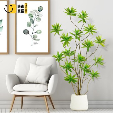 公司貨 免運 假樹 仿真植物 裝飾品 北歐ins風網紅仿生綠植仿真植物盆栽百合竹室內客廳假樹裝飾擺件工廠直銷 可開發票 新品特價/全館折扣 5s715