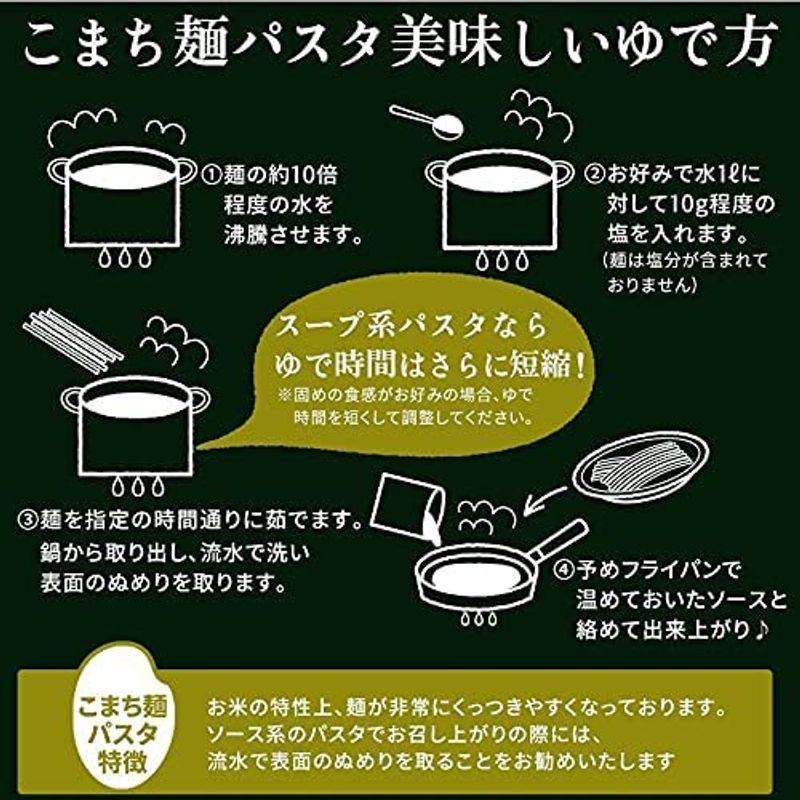 こまち麺パスタ フェットチーネ 250g×2袋 グルテンフリー お米のパスタ 早ゆで 無塩 半生麺