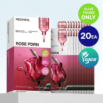 MEDIHEAL Rose PDRN Essential Mask Sheet For Healthy Glow 20ea