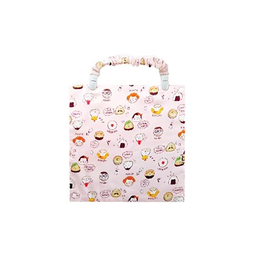 HiBOU 喜福 好好用圍兜手帕組 萬用鬆緊夾 雙重紗 台灣製  粉  1組  28x28cm