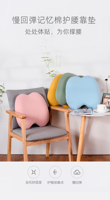 FB3466 辦公椅沙發汽車記憶棉護腰靠墊
