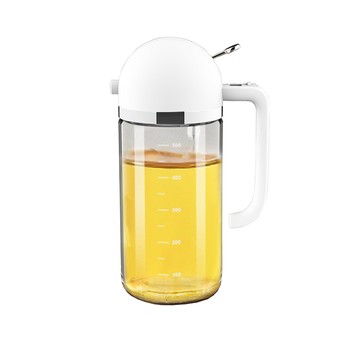 PUSH! 廚房用品兩用油壺倒油壺噴油瓶二合一倒噴油壺廚房工具D307白色