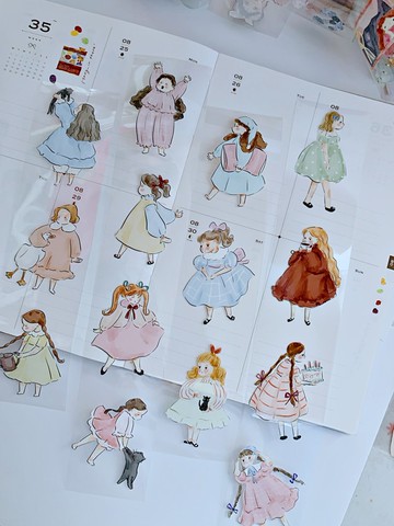 Little Lady / 5公分 透明PET和紙膠帶