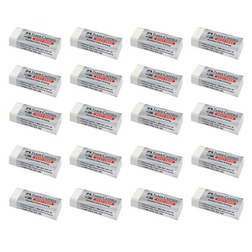 FABER-CASTELL 輝柏 無塵屑橡皮擦 大  白色  20個