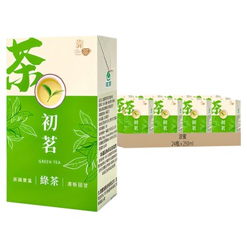 波蜜 靠茶 初茗綠茶  茶韻豐富 清新回甘  250ml  24瓶