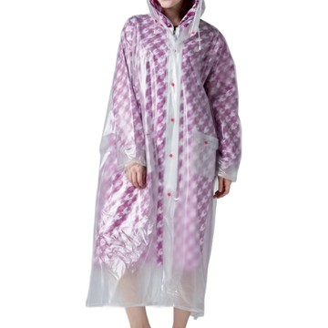 BAOGANI 寶嘉尼 B04 HAPPY RAINY DAY 雙層雨衣 金箔亮粉PVC外層 柔軟防潑水印花布內層 可拆式結構  2XL  紫色