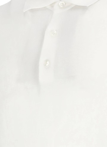 Lardini White Cotton Polo Shirt