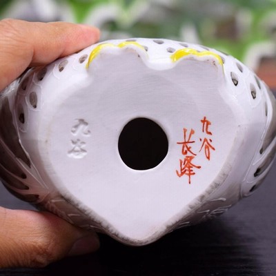 置物　九谷焼　白蛇　縁起物 九谷焼 小野窯 幸洋 干支 十二支 巳 白蛇 白ヘビと宝袋 縁起物