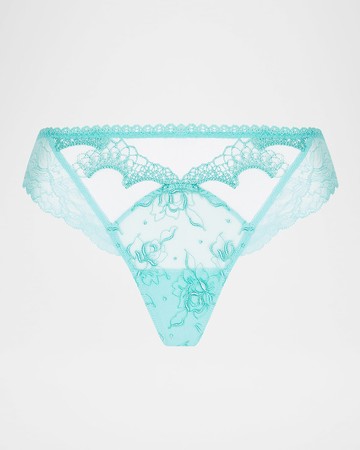 Princesse Iris Scalloped Lace & Tulle Thong