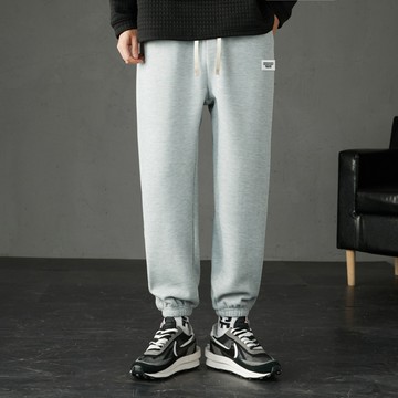 日系華夫格縮口褲 / 常規款 / 加絨款 / 男女皆可穿 / 3色 / M到3XL【QTJBYK185】