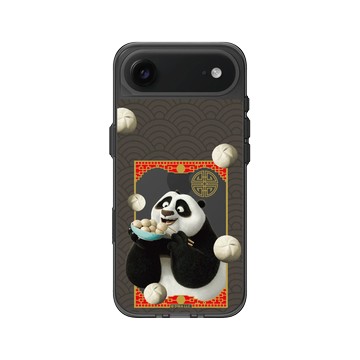iPhone Air Clear (相機按鈕) 酷墨灰 - Kung Fu Panda - 阿波吃包子