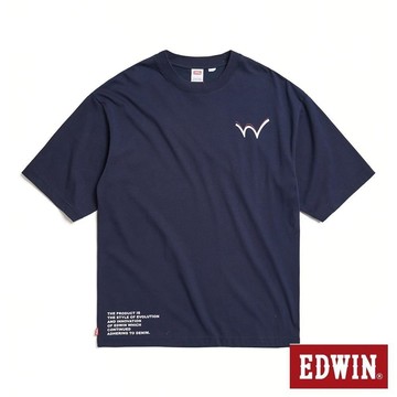 EDWIN 男裝 CITYBOY大寬版短袖T恤 (丈青色)