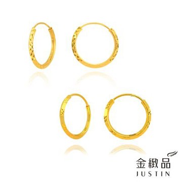 金緻品 黃金圈耳環 圓弧序曲 0.34錢 5G工藝
