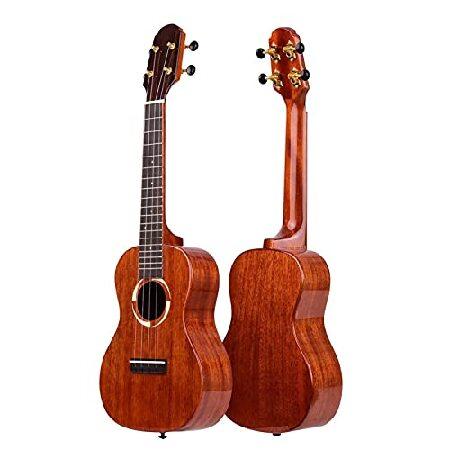 23 Inch Concert Ukulele Solid Wood Topboard Specular Varnish Surface with Bag Strings Capo Tuner 3pcs Celluloid Picks Concert Ukulele