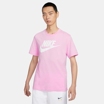 NIKE 短袖上衣 男款 運動 AS M NSW TEE ICON FUTURA 粉 AR5005-624