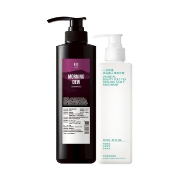 FIG 晨曦朝露洗髮精480mL+一日茶道 冰山美人頭皮冷膠300mL