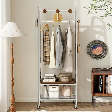 免運可開票 公司貨 工廠直銷 衣帽架落地臥室掛衣架中古簡易置物架衣服家用客廳立式單桿掛包架 快速出貨DDD1111