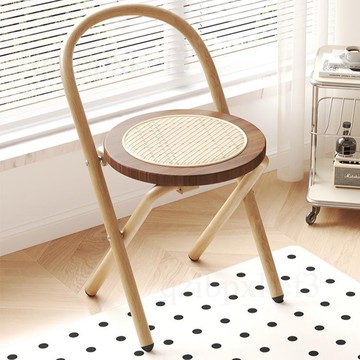 廠家特價🔥折叠户外凳 便攜马扎凳 收納吧檯椅 商用折疊餐椅 多功能椅子 餐廳備用椅 陽台休閒椅 客廳藤编椅 靠背高腳凳