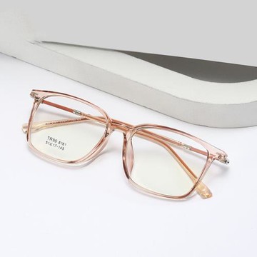 新款烤漆鏡腿大框TR眼鏡架女 時尚韓版透明金屬平光鏡 可配近視