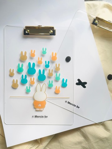 【Pinkoi x miffy】2024米飛兔 Miffy文具系列 A4板夾 藝術館