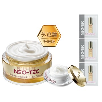 NEO-TEC 多元賦活因子精華霜100gm(外泌體版)【贈】精華霜15g(外泌體版)+明眸菁萃2ml(外泌體版)X3
