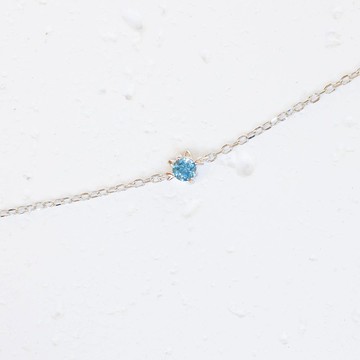 倫敦藍托帕石925純銀貓咪手鍊