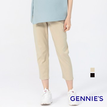 Gennies奇妮 率性小直筒褲(卡/黑T4N05)