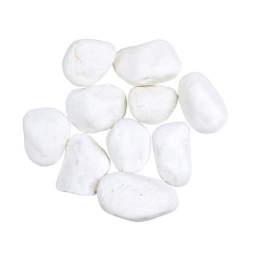 極白石 5分 20公斤±5%裝 (漢白玉.特白石.鵝卵石.白卵石)