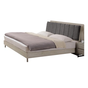 文創集 珍妮拉6尺雙人加大亞麻布床台組合(床頭箱＋床底＋不含床墊)-182.5x216x102cm免組