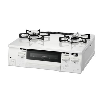 [林內] RTC-6912SG-EWS-TR HOWARO台爐式感溫雙口瓦斯爐+小烤箱(白)_桶裝LPG(日本原裝進口)桶裝瓦斯(液化)