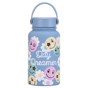 手提式水壺 不鏽鋼內膽 PP耐熱 120°C 保溫6-12小時  霧霾藍  650ml  1個