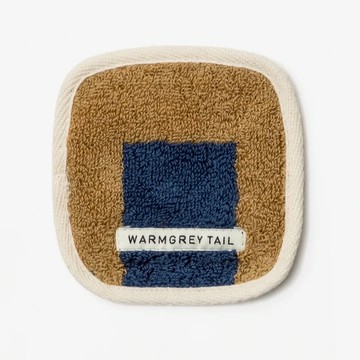 韓國 WARMGREY TAIL 毛巾杯墊 午夜幾何 10cm x 10cm